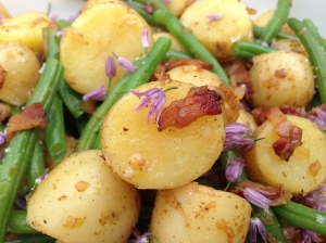 A potato salad that is as pretty as it is tasty...and did we mention the bacon?