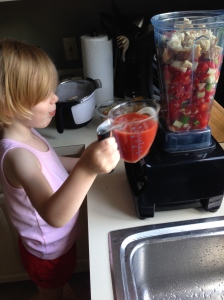Blending is always a fun kid activity...especially with gazpacho